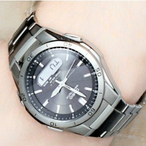 Casio Men's WVA-M640D-1ACR Wave Ceptor Analog-Digital Stainless Steel Bracelet Watch