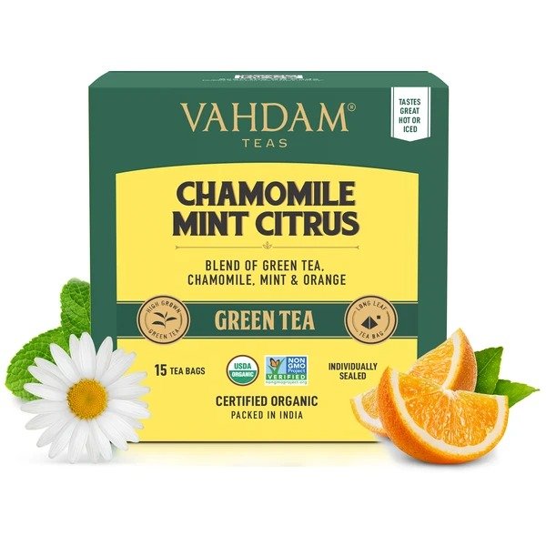 Chamomile Mint Citrus Green Tea - 30 Tea Bags