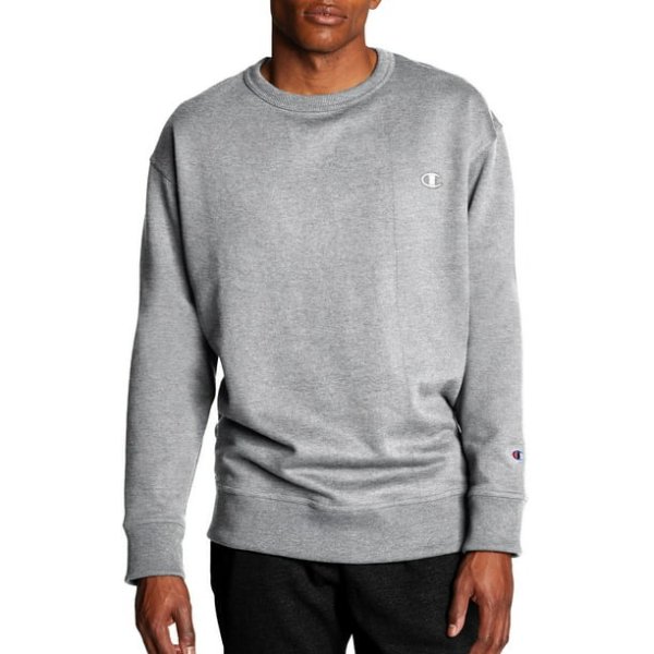 Men's and Big Men's Powerblend Fleece C Logo Crewneck Sweatshirt, up to Size 4XL