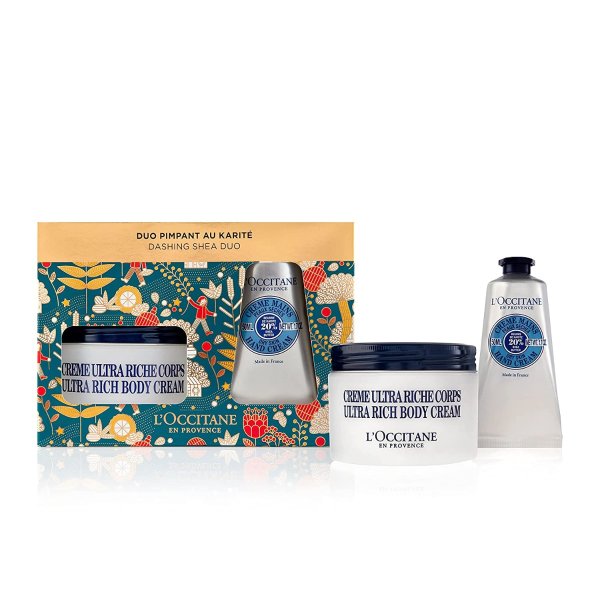 L'Occitane Nourishing Shea Butter Collection Gift Set for Dry Skin, Blue, 2 Count
