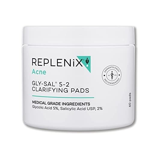 Gly-Sal Clarifying Acne Pads - Maximum Strength, Oil-Free Pads with Glycolic & Salicylic Acid, Acne Treatment, Travel Friendly, 60 ct.