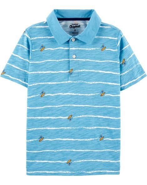 Surfing Skeleton Jersey Polo