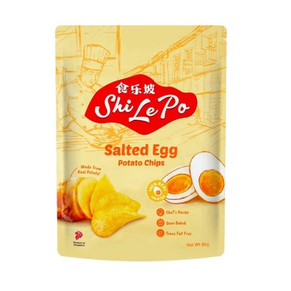 新加坡SHILEPO食乐坡 薯片 咸蛋黄味 80g