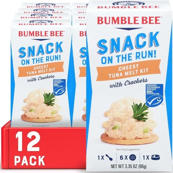 Snack On The Run Crackers Kit, Cheesy Tuna Melt, 3.35 Ounce (Pack of 12)