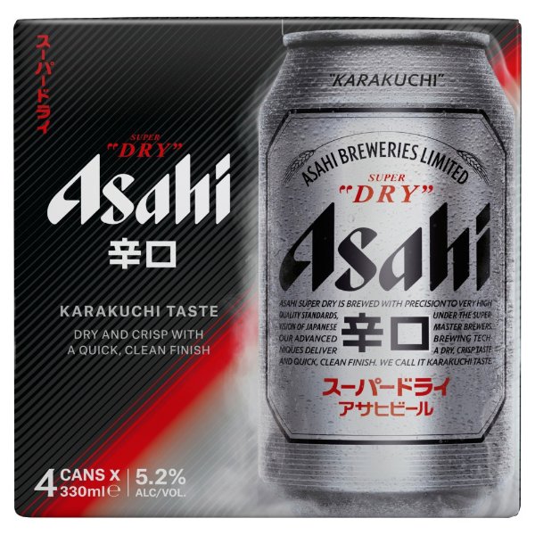 Asahi 罐装啤酒 4x330ml