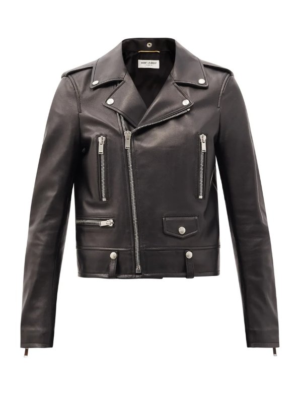 Leather biker jacket | Saint Laurent