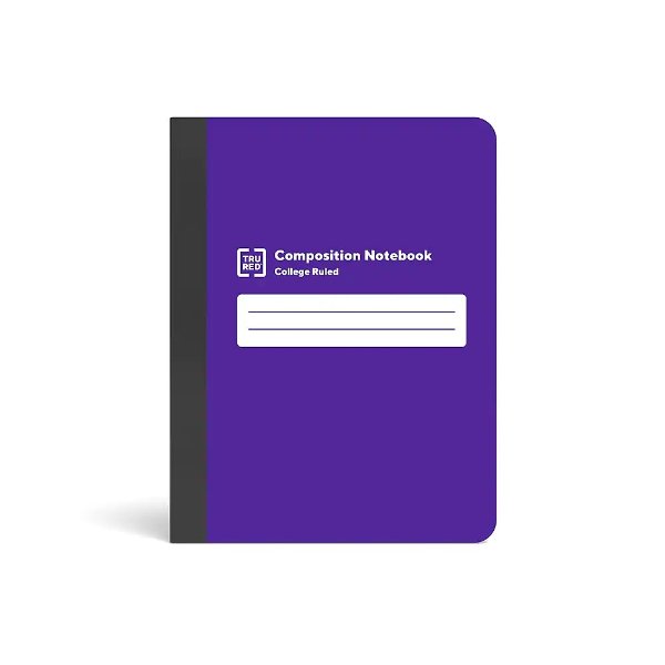 TRU RED™ Composition Notebook, 7.5" x 9.75", College Ruled, 80 Sheets, Purple (TR55078)