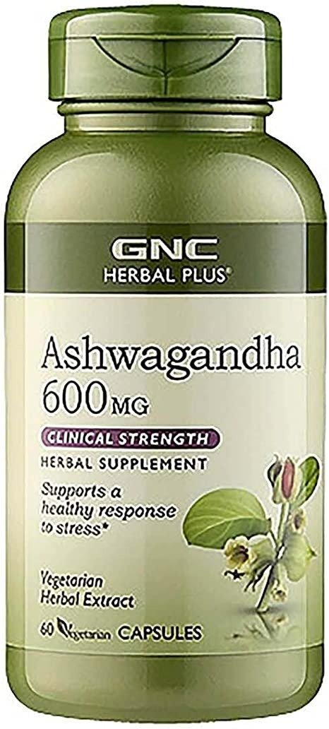 Herbal Plus Ashwagandha 600mg, 60 Capsules, Supports a Healthy Response to Stress