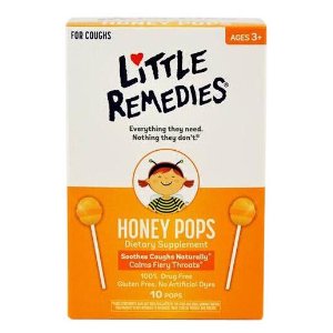 Little Remedies Honey Pops Lollipop, Natural Honey, 10 Count