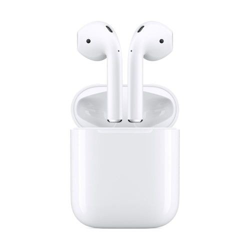 AirPods Wireless Bluetooth Earbuds with Charging Case (2nd Generation) - White; Dual Beamforming Microphones; Up to 5 - Micro Center