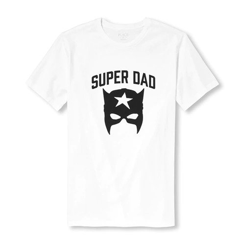 Mens Dad And Me Short Sleeve 'Super Dad' Matching Graphic Tee