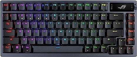 ROG Azoth 夜魔 75% DIY 无线机械键盘 NX青轴 热插拔 OLED