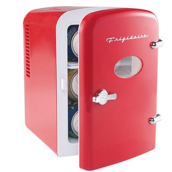 EFMIS129-RED Mini Portable Compact Personal Fridge Cooler