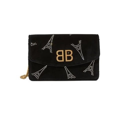 BalenciagaBB wallet with chain strap
