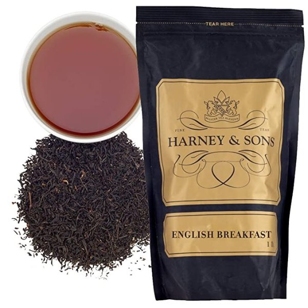 Harney & Sons English Breakfast Tea, 16oz Bag of Loose Black Tea