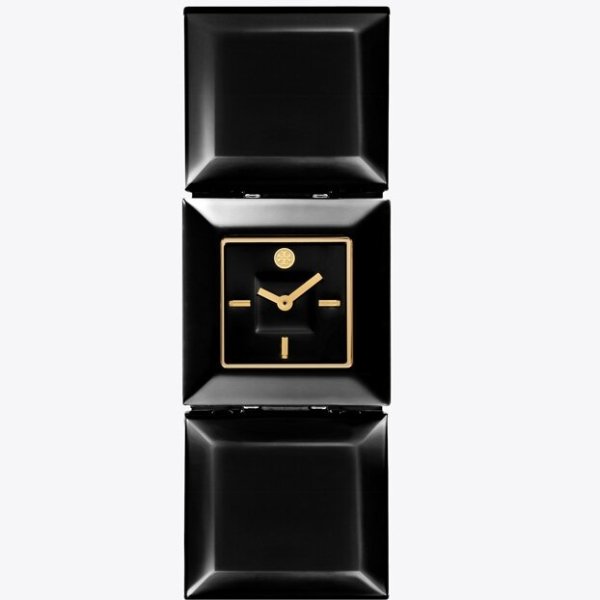 ROBERTSON WATCH, BLACK/GOLD-TONE STAINLESS STEEL, 26 X 26MM