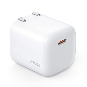 USB C Charger, WEMISS 20W Mini iPhone Fast Charger with Foldable Plugs