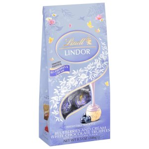 Lindt LINDOR Blueberries & Cream White Chocolate Candy Truffles 8.5 oz. Bag