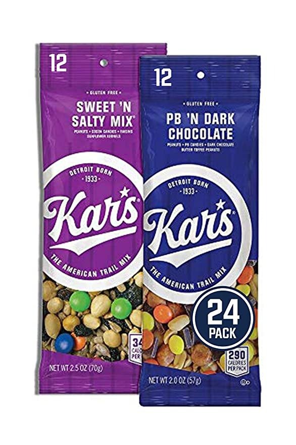 Trail Mix Variety Pack, Sweet ‘N Salty and Peanut Butter ‘N Dark Chocolate, Individually Wrapped, Gluten-Free Snack Mix, 24 Count