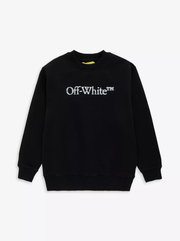 OFF-WHITE C/O VIRGIL ABLOHBookish Bit logo-print cotton-jersey sweatshirt 4-12 years