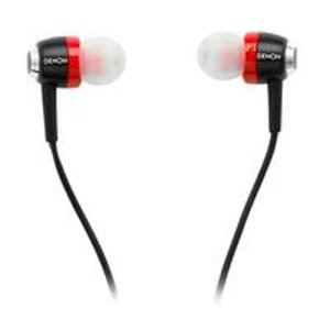 Denon AH-C100RD Urban Raver In Ear Headphone with Inline Remote and Mic (Red)