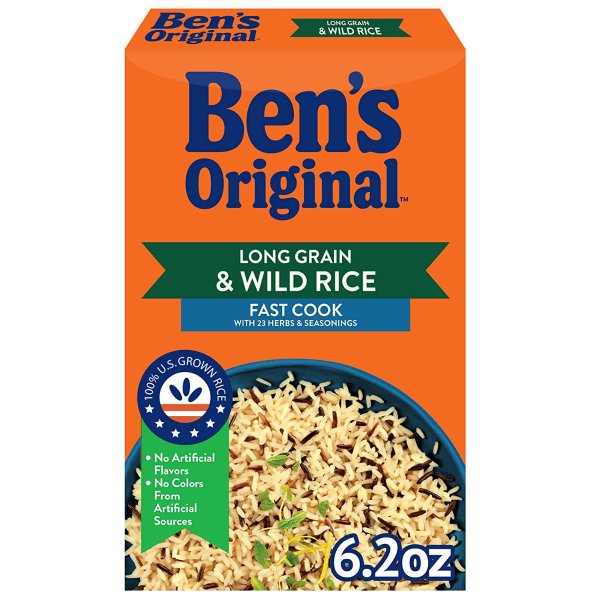 Ben's Original 长粒野生速食米饭 6.2oz 12盒