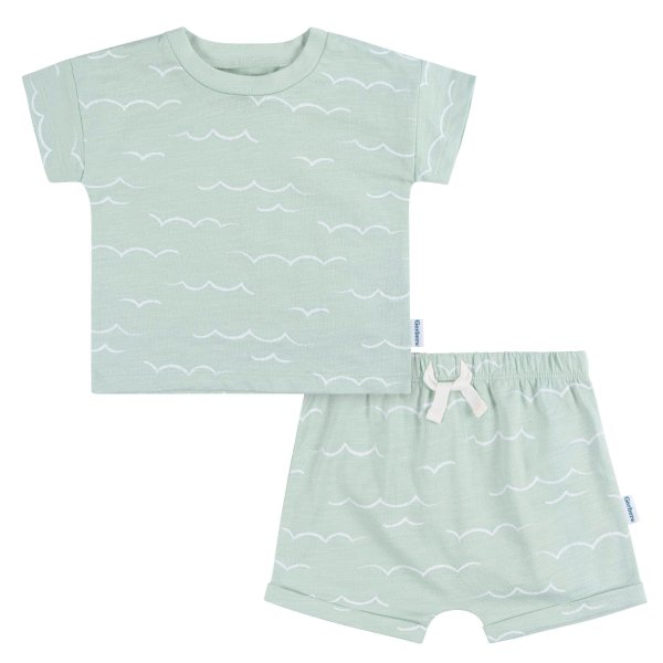 2-Piece Baby and Toddler Boys Waves T-Shirt and Shorts Set