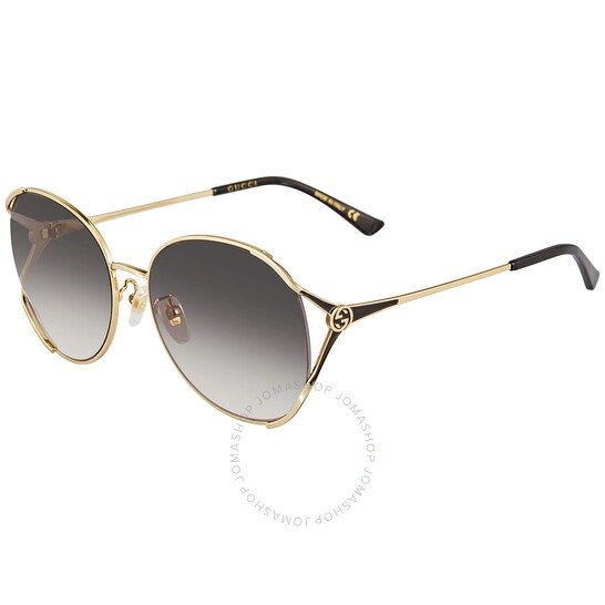 Grey Gradient Round Ladies Sunglasses GG0650SK-001 59