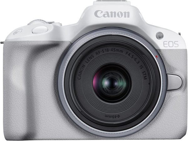 EOS R50 Mirrorless Vlogging Camera (White)