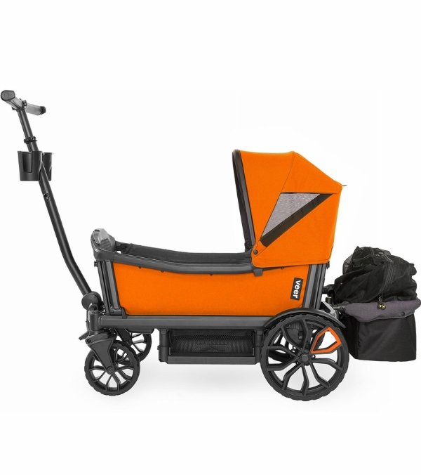 Cruiser Stroller / Wagon with Retractable Canopy + Basket - Sienna Orange