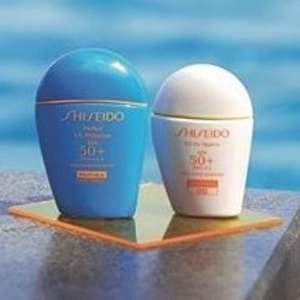 with suncare purchase @ Shiseido