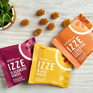 IZZE Bursts Organic Fruit Snacks, 3 Flavor Variety Pack, .8oz Pouches, 18 Count