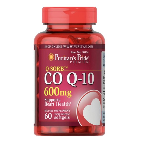Q-Sorb CoQ10 600mg, Supports Heart Health,60 Rapid Release Softgels