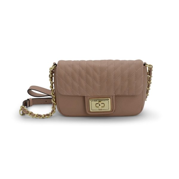 Agyness Almond & Gold Leather Crossbody LH0EA502ALM