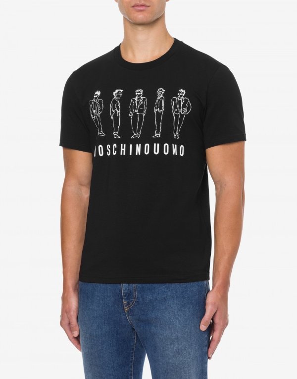 Stretch jersey T-shirt Moschino Uomo - T-shirts - Clothing - Men - Moschino | Moschino Official Online Shop