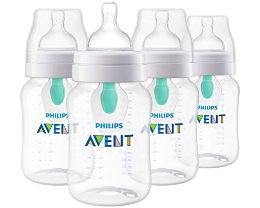 Anti-colic Baby Bottle with AirFree vent, Clear, 9oz, 4pk, SCF403/44