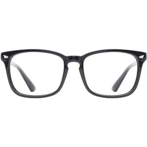 TIJN 2 Pack Blue Light Blocking Glasses for Women Men Nerd Computer Glasses UV Protection Anti Eyestrain