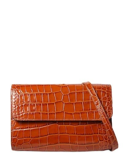 CROSSOVER CROC EMBOSSED LEATHER BAG