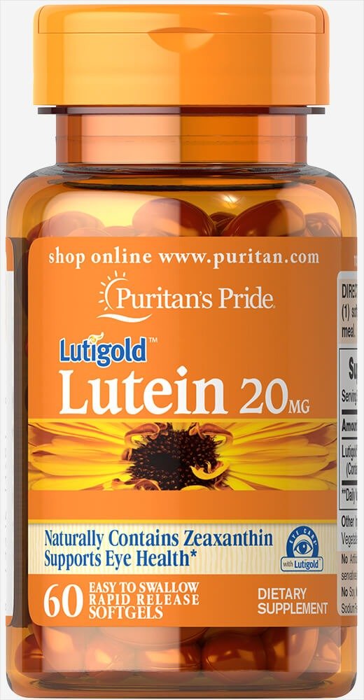 Lutein 20 mg with Zeaxanthin 60 Softgels | Vision Supplements | Puritan's Pride