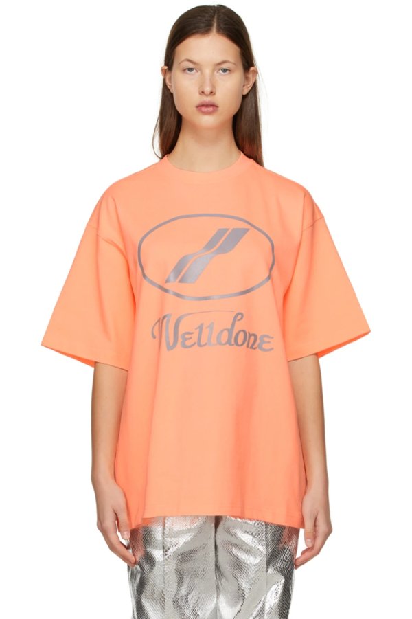 Orange Reflective Logo T-Shirt