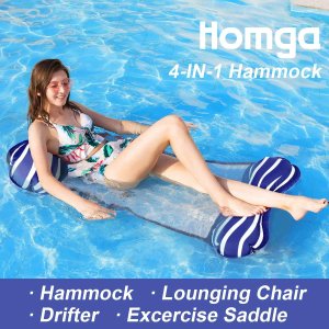 白菜价：Homga 4合1泳池漂浮椅好价收 多色可选