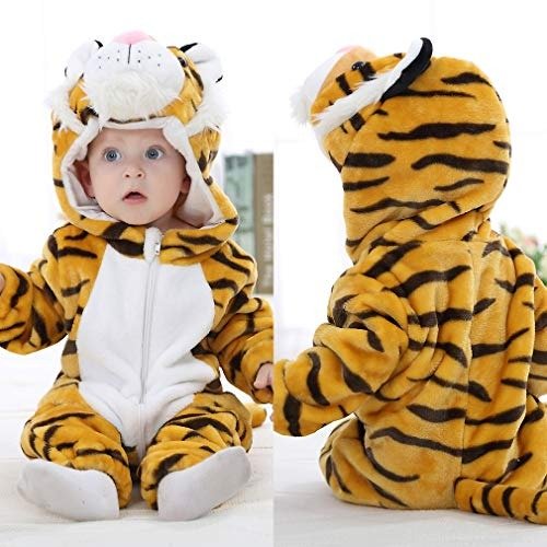 Baby Costume,Animal Cosplay Pajamas for Boys Girls Winter Flannel Romper Outfits 3-36 Months