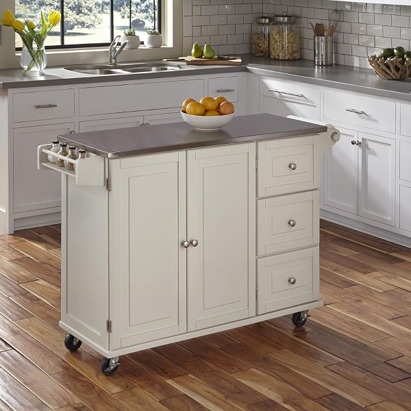 Home Styles Liberty Off-White Kitchen Cart