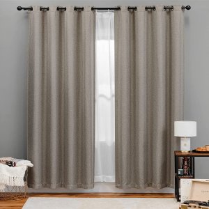 Bedsure Linen Curtains 84 inch Length 2 Panels Set