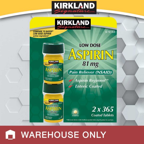 Low Dose Aspirin 81 mg., 730 Tablets