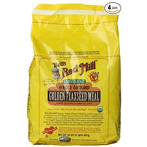 Bob's Red Mill Organic Golden Flaxseed Meal, 32-Ounce Packages Pack of 4