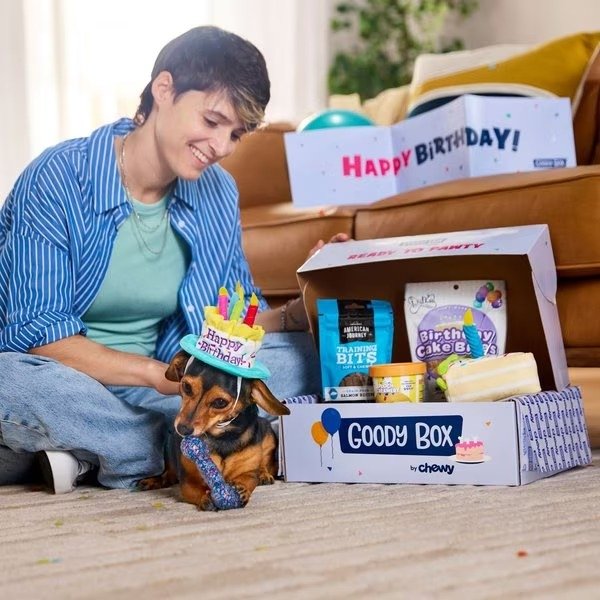 GOODY BOX Birthday Dog Toys & Treats, X-Small/Small - Chewy.com