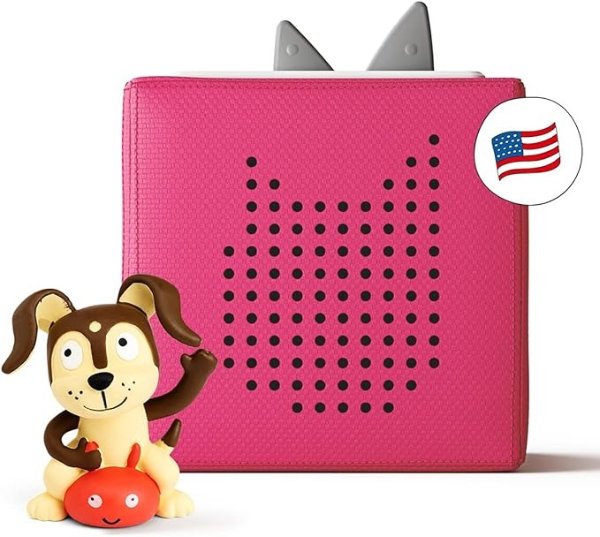 Toniebox Audio Player Starter Set with Playtime Puppy - Listen, Learn, and Play with One Huggable Little Box - Pink