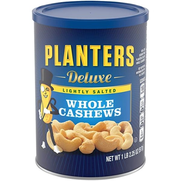Deluxe Lightly Salted Whole Cashews, 1lb 2.25oz . 