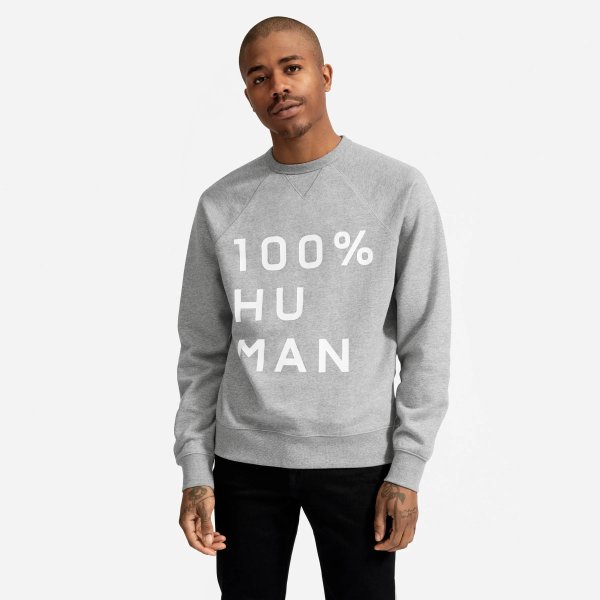 The 100% Human Unisex French Terry Sweatshirt in Large Print